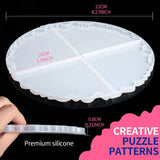 Agate Coaster Resin Mold, 4 Patterns, Irregular Edge, Thick