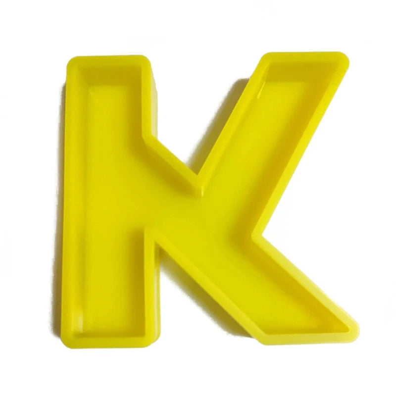 Large Alphabet Ornaments Resin Mold A-Z Letters Silicone Mold