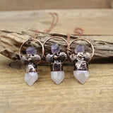 Amethyst Crystal Point Necklace Retro Boho Jewelry Gifts