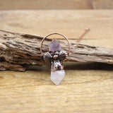 Amethyst Crystal Point Necklace Retro Boho Jewelry Gifts