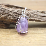 Faceted Nugget Pendants Necklace, Healing Crystals Charm Women Jewelry