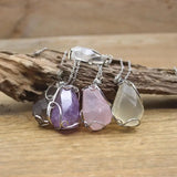 Faceted Nugget Pendants Necklace, Healing Crystals Charm Women Jewelry