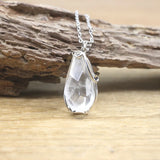 Faceted Nugget Pendants Necklace, Healing Crystals Charm Women Jewelry