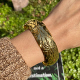 Large Ethiopian Bracelet, Golden Cuff, Unisex, Party Gift Jewelry