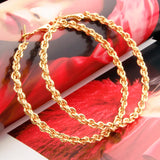 Large Round Hoop Earring Chain Shape Gift Party Jewelry E0106