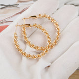 Large Round Hoop Earring Chain Shape Gift Party Jewelry E0106