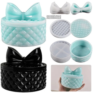 Large Bow Gift Storage Box Silicone Mold Resin Craft