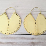 Large Brass Statement Earrings, Tribal Earrings, Big Hoop Earrings
