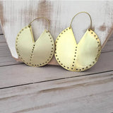 Large Brass Statement Earrings, Tribal Earrings, Big Hoop Earrings