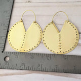 Large Brass Statement Earrings, Tribal Earrings, Big Hoop Earrings