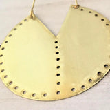 Large Brass Statement Earrings, Tribal Earrings, Big Hoop Earrings