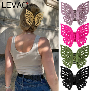 Butterfly Hair Clips Hollow Out Shark Claw Clip Women Hair Accessories