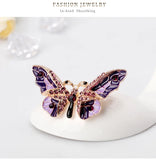 Butterfly Crystal Pin Brooch Women Party Banquet Rhinestone Pins AL278
