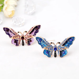 Butterfly Crystal Pin Brooch Women Party Banquet Rhinestone Pins AL278