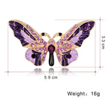 Butterfly Crystal Pin Brooch Women Party Banquet Rhinestone Pins AL278