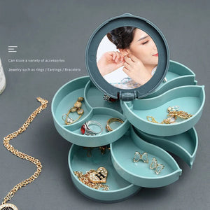 Large Capacity Jewelry Box 4-Layer Storage