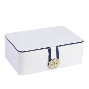 Portable Leather Storage Jewelry Box Organizer Display Travel Case