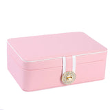 Portable Leather Storage Jewelry Box Organizer Display Travel Case