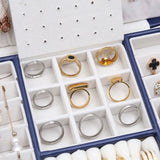Portable Leather Storage Jewelry Box Organizer Display Travel Case