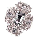 Clear Crystal Wedding Brooch Pin for Women Party