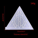 Triangle Wall Clock Resin Mold Large Size for Epoxy Crafts