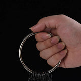 Composite Keyring with 10 Small 8-Shaped Buckle Keychains