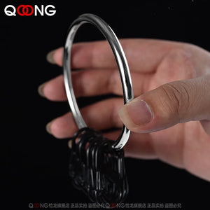 Composite Keyring with 10 Small 8-Shaped Buckle Keychains