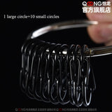 Composite Keyring with 10 Small 8-Shaped Buckle Keychains
