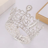 Crystal Crown Red Stone Heavy Wedding Tiara