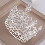 Crystal Crown Red Stone Heavy Wedding Tiara