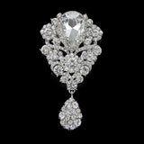 Water-drop Crystal Rhinestone Brooch Pin Vintage Wedding Banquet DIY