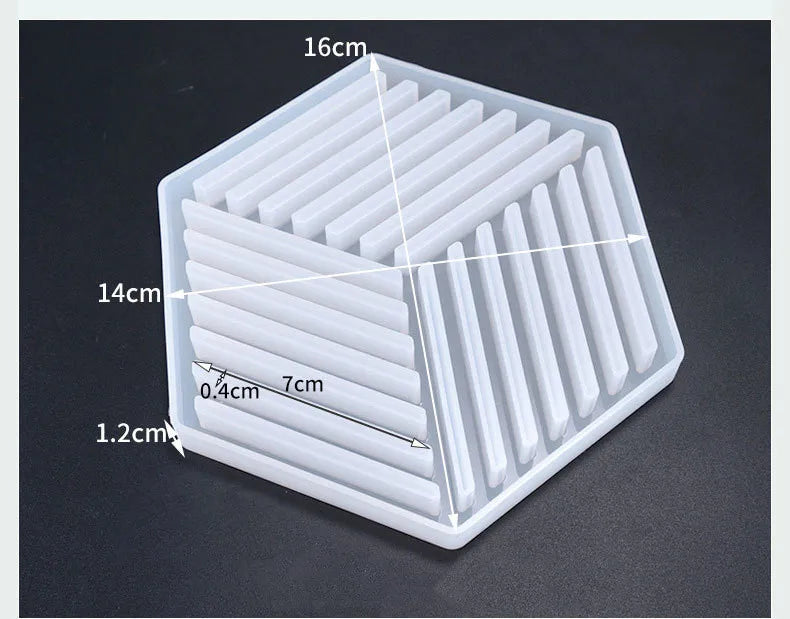 Hexagonal Cup Pad Silicone Mold for Jewelry DIY