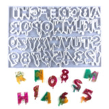 Alphabet Epoxy Resin Mold Keychain Craft Silicone DIY Jewelry Pendant