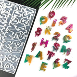 Alphabet Epoxy Resin Mold Keychain Craft Silicone DIY Jewelry Pendant