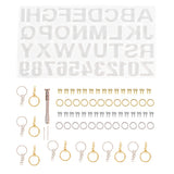 Large English Letters Silicone Mould Set with Claw Bit Screw Button