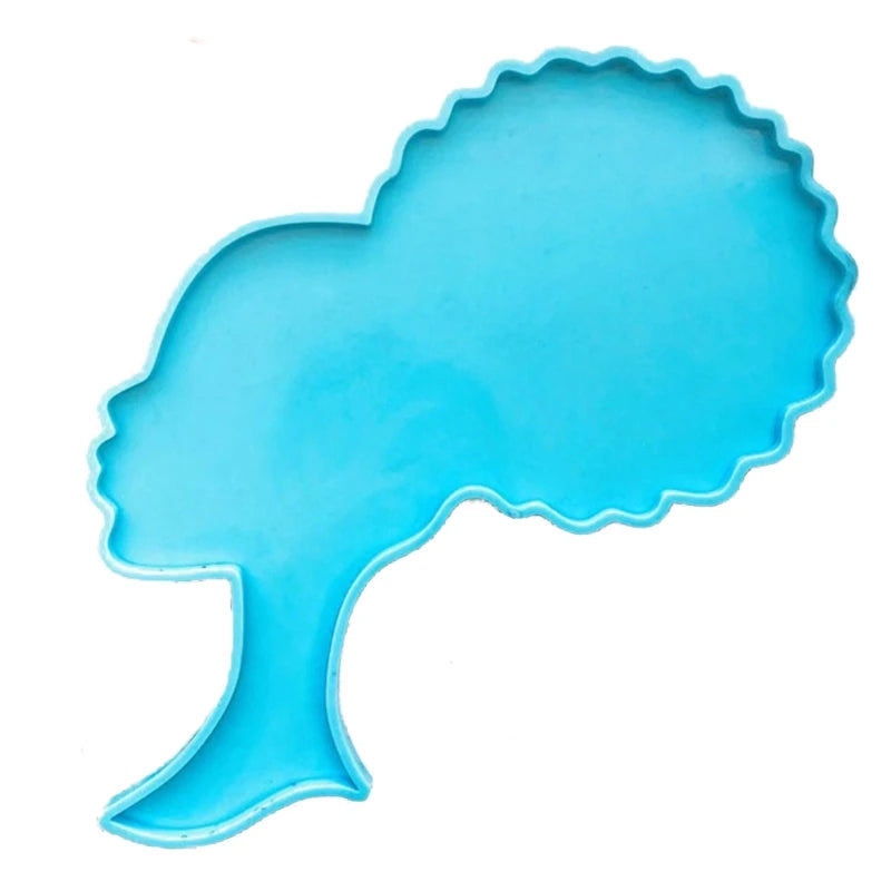 Large Female Male Head Resin Mold Silicone Coaster Mold