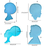 Large Female Male Head Resin Mold Silicone Coaster Mold