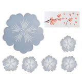 Large Flower Resin Coaster Molds - Silicone Tray for DIY Geode Platter