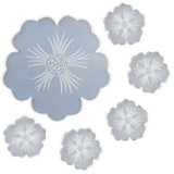 Large Flower Resin Coaster Molds - Silicone Tray for DIY Geode Platter