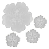 Flower Shape Resin Coaster Molds Fruit Cup Silicone Tray Mold