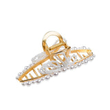 Metal Hair Claw Clip with Beaded Butterfly Decor
