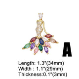 Large Heart Dream Catcher Pendant Plated Copper Zirconia Necklace DIY