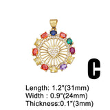 Large Heart Dream Catcher Pendant Plated Copper Zirconia Necklace DIY