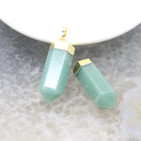 Hexagon Points Pendants, Natural Crystal Charms for Women Jewelry Making