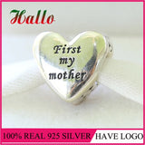 925 Silver Mother & Engraved Heart Charms Beads for Bracelet