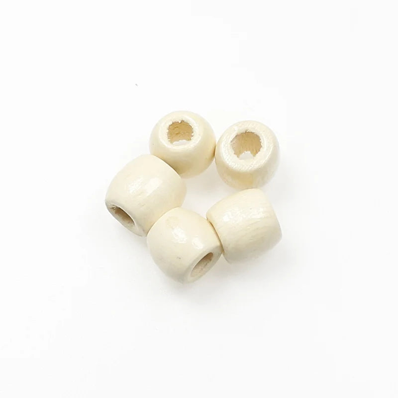Large Hole Coffee Wooden Beads for DIY Jewelry
