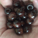 Large Hole Coffee Wooden Beads for DIY Jewelry