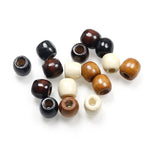 Large Hole Coffee Wooden Beads for DIY Jewelry