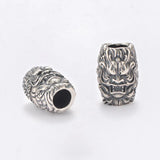Large Hole Vintage 100% 925 Silver Dragon Beads Sterling Dragon Loose Beads