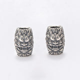 Large Hole Vintage 100% 925 Silver Dragon Beads Sterling Dragon Loose Beads